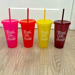 Set of Colorful Thank You Tumblers